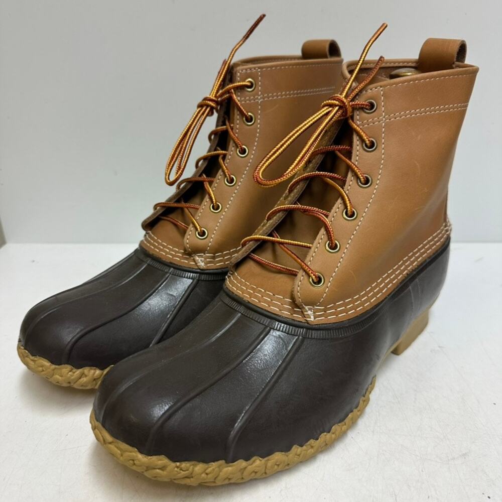 NWOT L. L. Bean 8" Men's Bean Boots Duck Waterproof Made in Maine USA 12 Wide EE